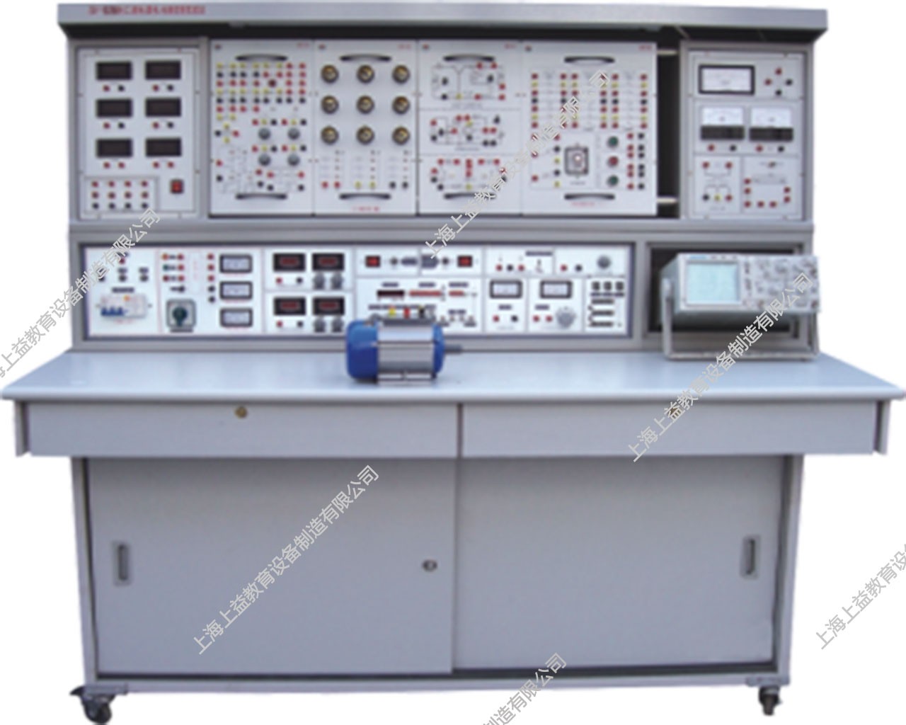 SYGL-528E	立式電工、模電、數電、電氣控制、PLC可編程控制綜合實驗裝置（含PLC實驗）