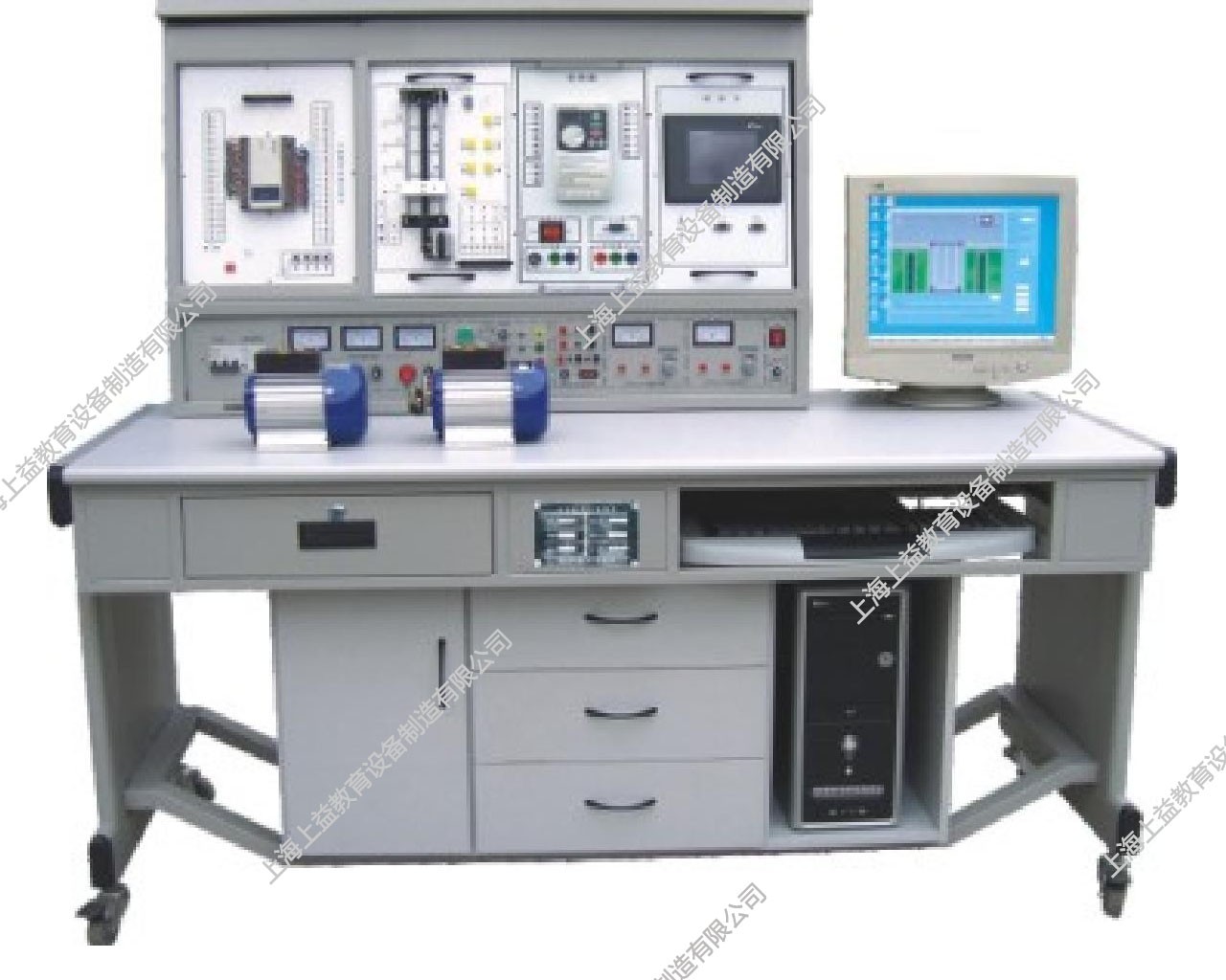 SYPLC-04A 網絡型PLC可編程控制器、變頻調速及電氣控制實驗裝置（PLC、變頻器、觸摸屏、電氣控制）